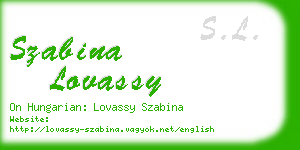 szabina lovassy business card